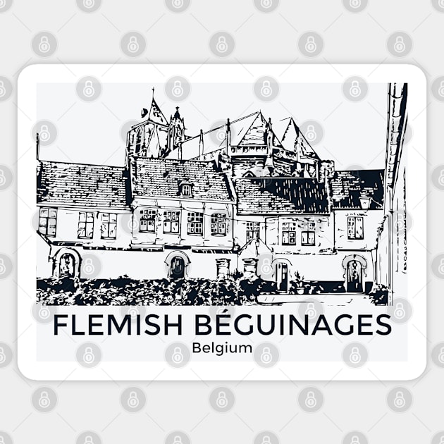 Flemish Béguinages - Belgium Sticker by Lakeric